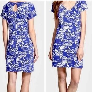 Lilly Pulitzer Daniella Mini Dress Seahorse Seashell Pattern Resort Vacation XL